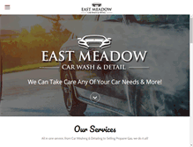 Tablet Screenshot of eastmeadowcarwash.com